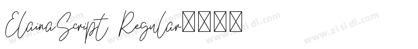 ElainaScript Regular字体转换